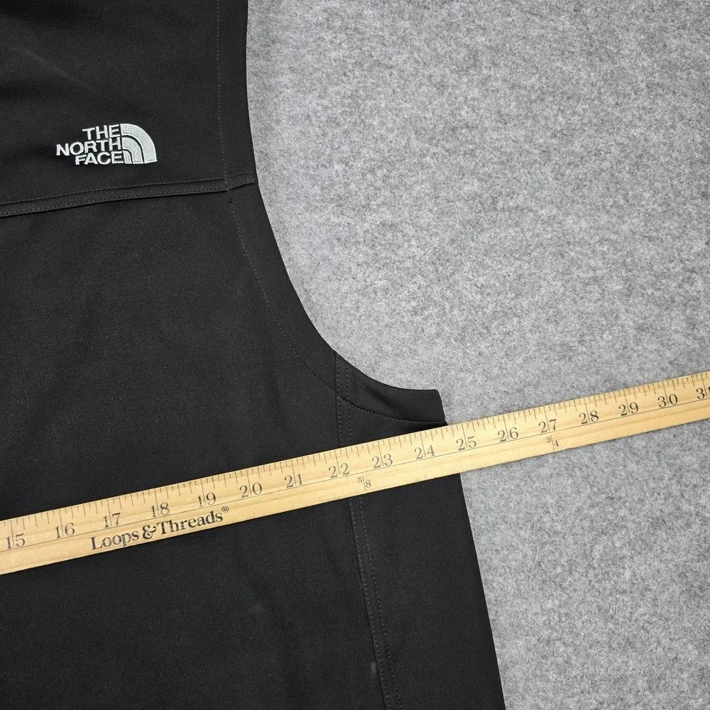 The‎ North Face Vest Mens XL Black Windwall Soft Shell Full Zip Pockets Lined